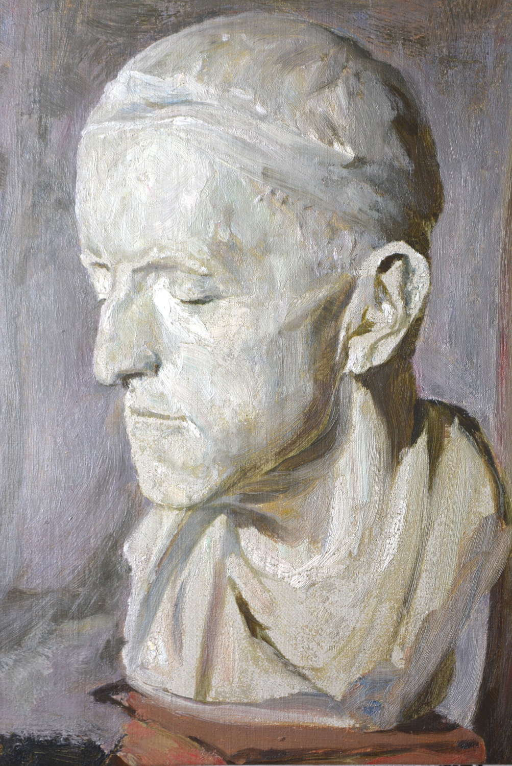 OIL ON CANVAS OF A CLASSICAL BUST BY COEN (CONRAD THEODORE) VAN OVEN