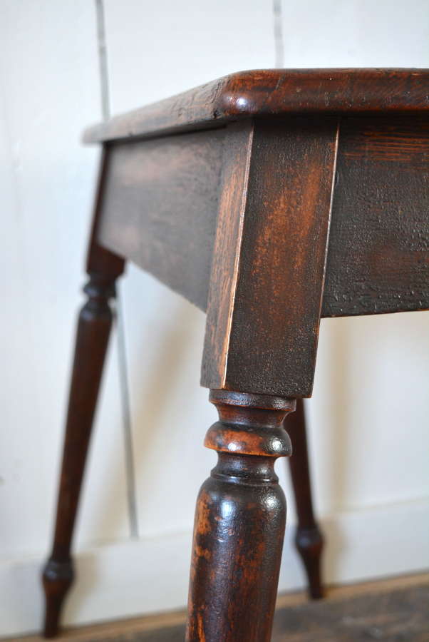 PINE AND WALNUT C1830 COFFIN/JOINT STOOL