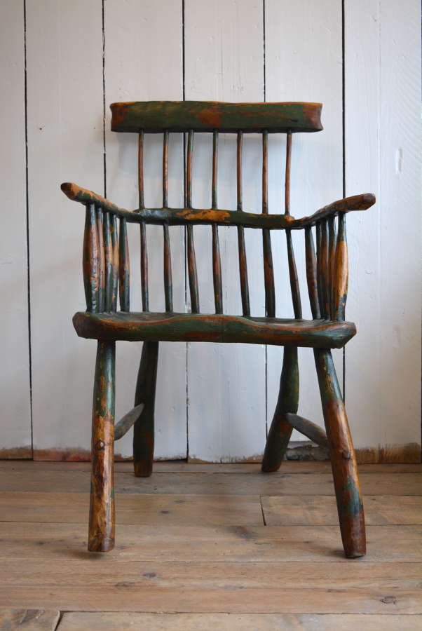 19TH CENTURY WEST COUNTRY STICK BACK CHAIR
