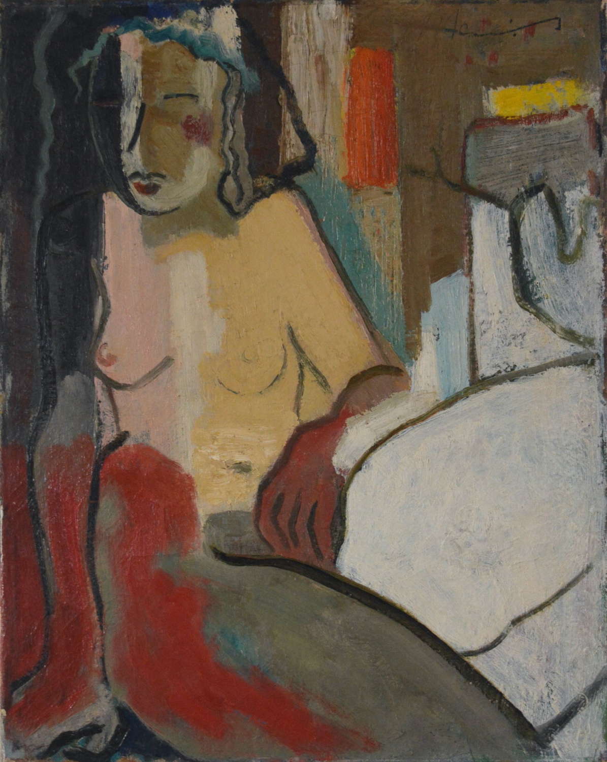 MID 20TH CENTURY ABSTRACT FIGURE STUDY BY HARRIE HEINEMANS