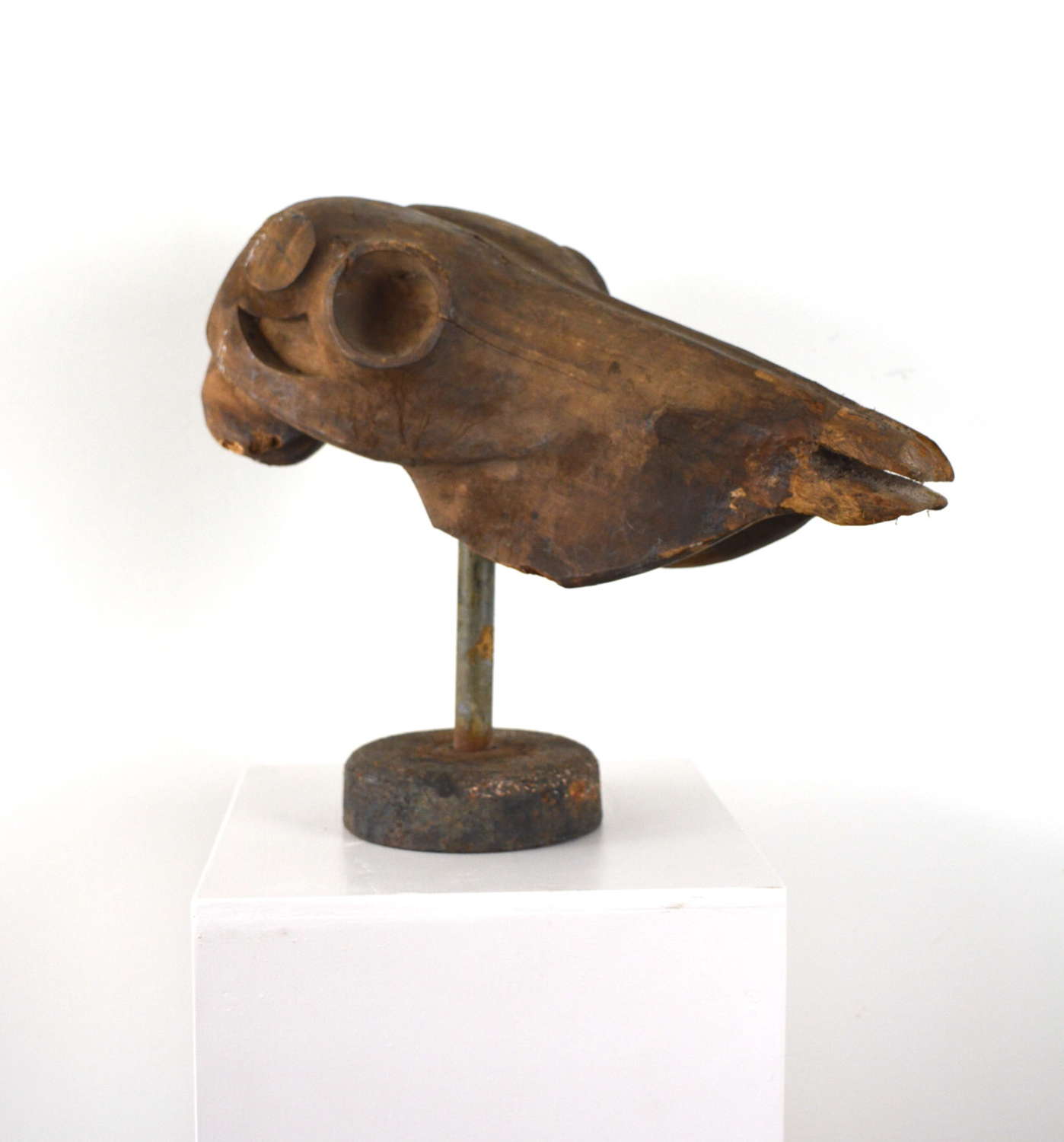 EARLY 20TH CENTURY CARVED WOODEN HORSE SKULL