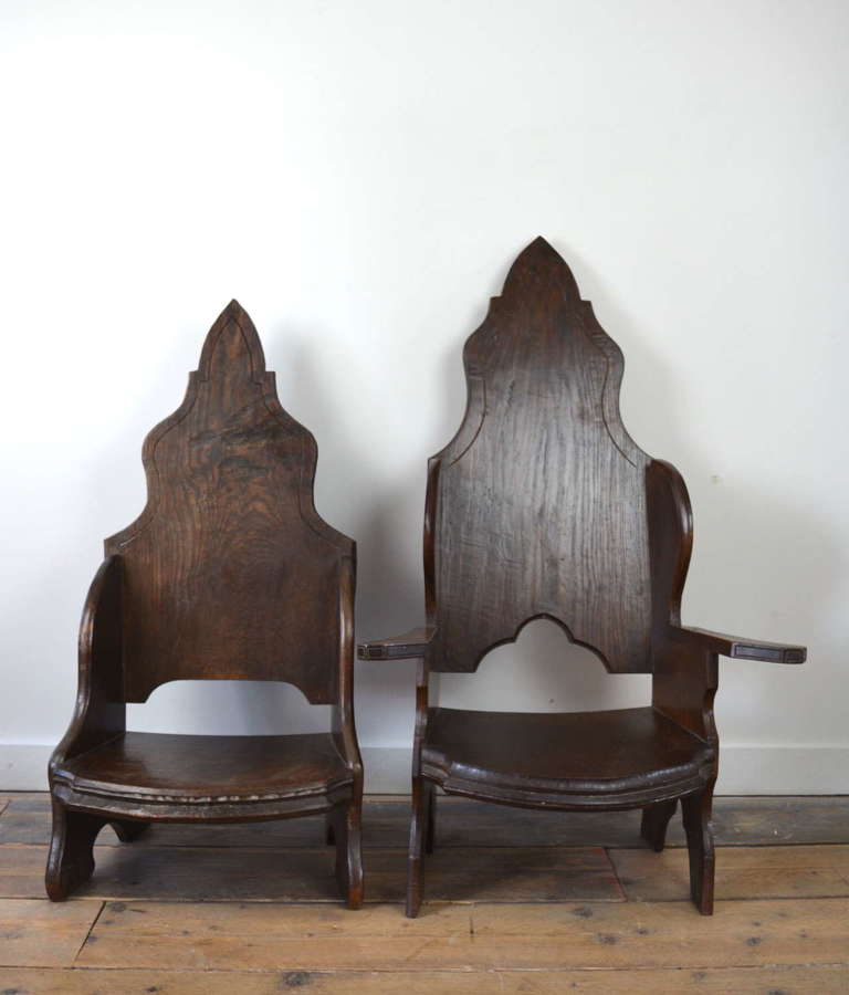 JACK GRIMBLE OF CROMER 'HIS AND HERS' THRONE CHAIRS
