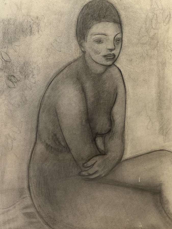 GEORGES KARS SEATED NUDE WITH CROSSED ARMS 1941