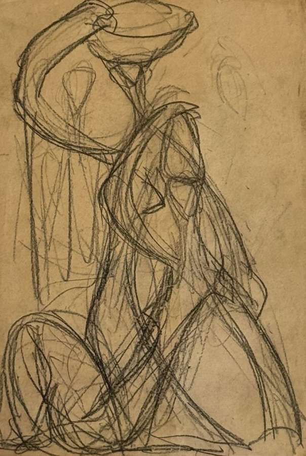 FIGURATIVE PENCIL STUDY BY JACQUES DEMOULIN