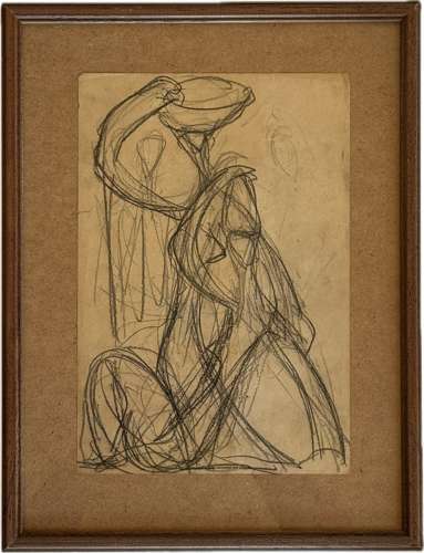 FIGURATIVE PENCIL STUDY BY JACQUES DEMOULIN