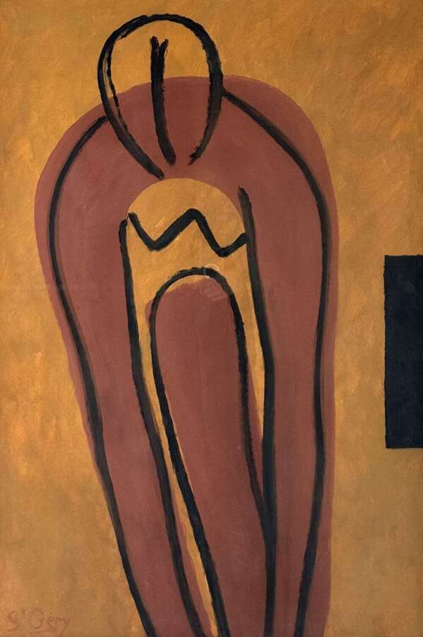 ROBERT SAINTGERY COMPOSITION WITH WOMAN