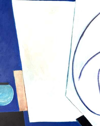 ROBERT SAINTGERY ABSTRACT BLUE COMPOSITION