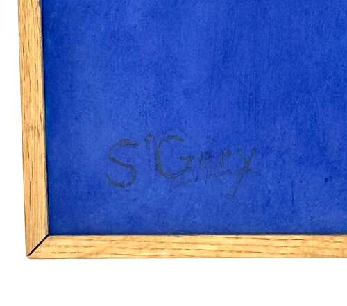 ROBERT SAINTGERY ABSTRACT BLUE COMPOSITION