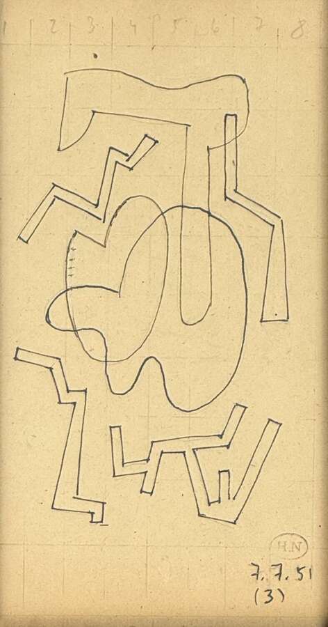 HENRI NOUVEAU PENCIL PREPARATORY STUDY