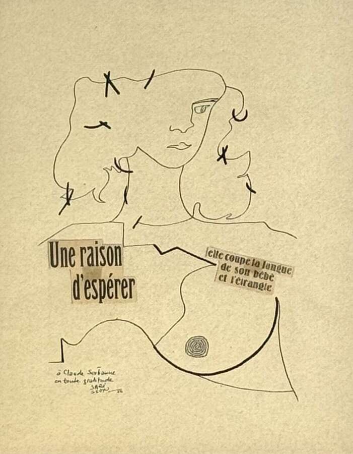 PAUL SARISSON SURREALIST DRAWING